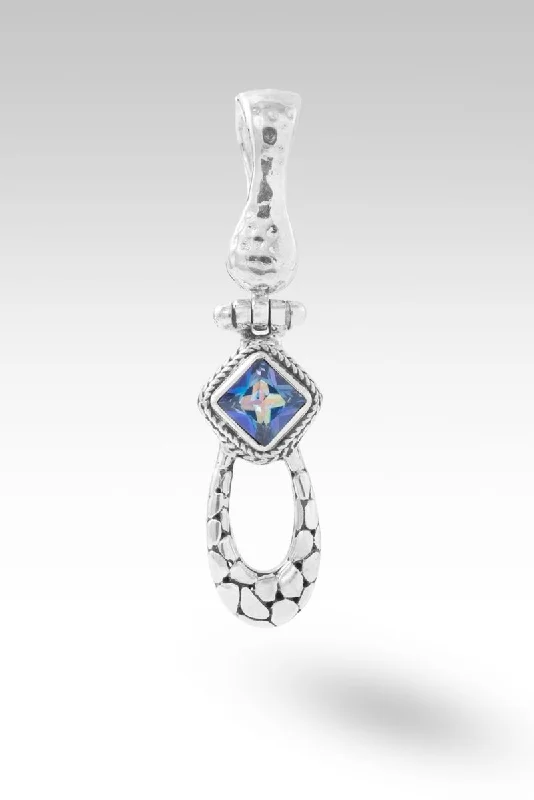 Necklaces and pendants with lock and key designs for a symbolic gesture-Calm Refuge Pendant™ in Sheer Luck™ Mystic Topaz