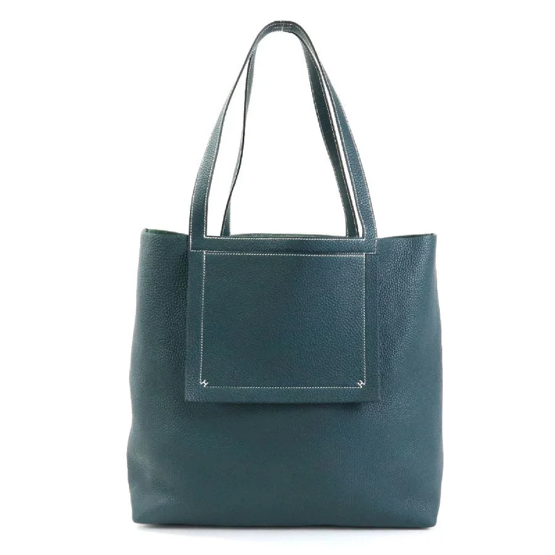 Handle bags with sleek silhouettes for fashion -Affordable handle bags for budget-conscious fashionistas -Hermes Taurillon Clemence Leather Shoulder Bag Tote Bag (Pre-Owned)