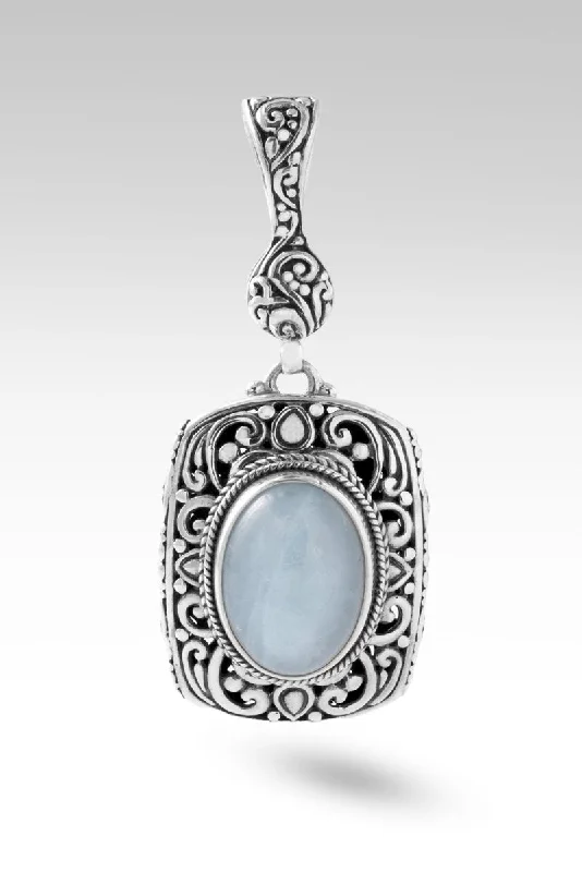 Best necklaces and pendants with intricate beadwork for a bohemian-inspired look-Great is Faithfulness Pendant™ in Aquamarine