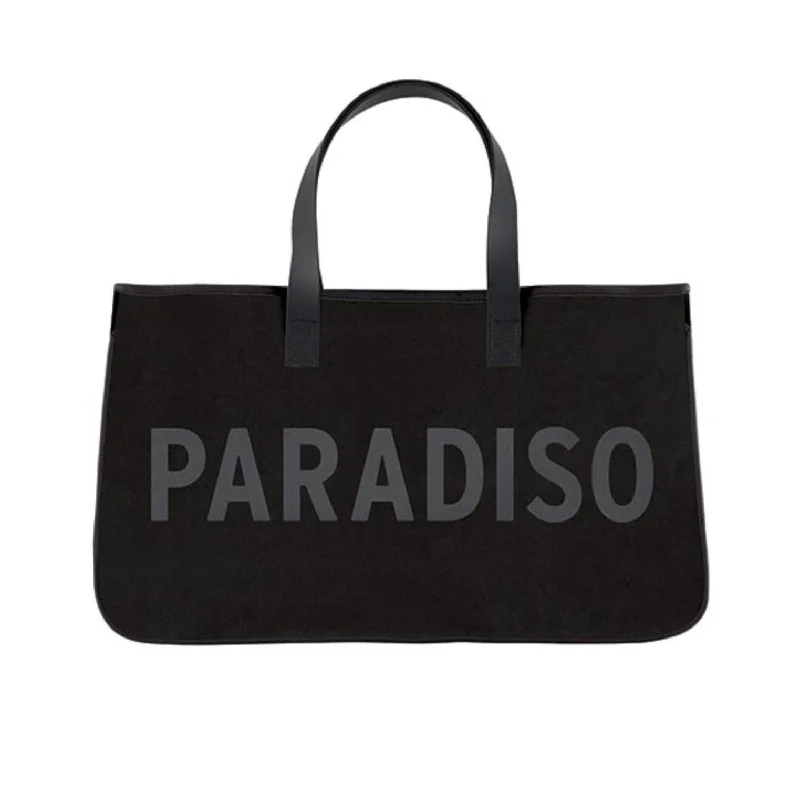 Handle bags with eco-friendly bamboo handles -Color-block handle bags for a bold look -Women's Savannah Canvas Tote Bag In Paradiso