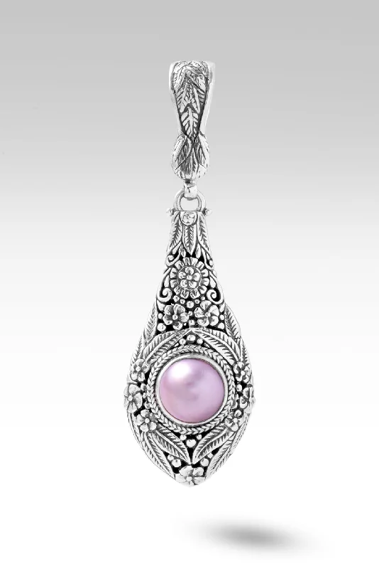 Elegant necklaces and pendants with diamond accents for added sparkle-Garden Glory Pendant™ in Pink Mabe Pearl