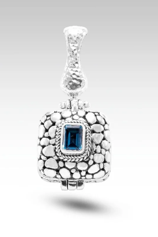 Necklaces and pendants with pearls for a classic and sophisticated touch-Fountain of Blessings Pendant™ in London Blue Topaz