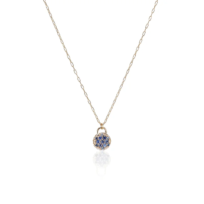 Best necklaces and pendants with floral designs for a feminine and elegant feel-Montana Sapphire Pave Necklace