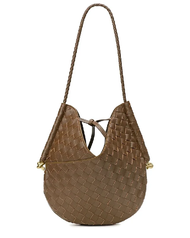 Handle bags with bohemian tassel embellishments -Handle bags with crossbody straps for convenience -Tiffany & Fred Woven Leather Hobo Shoulder Bag