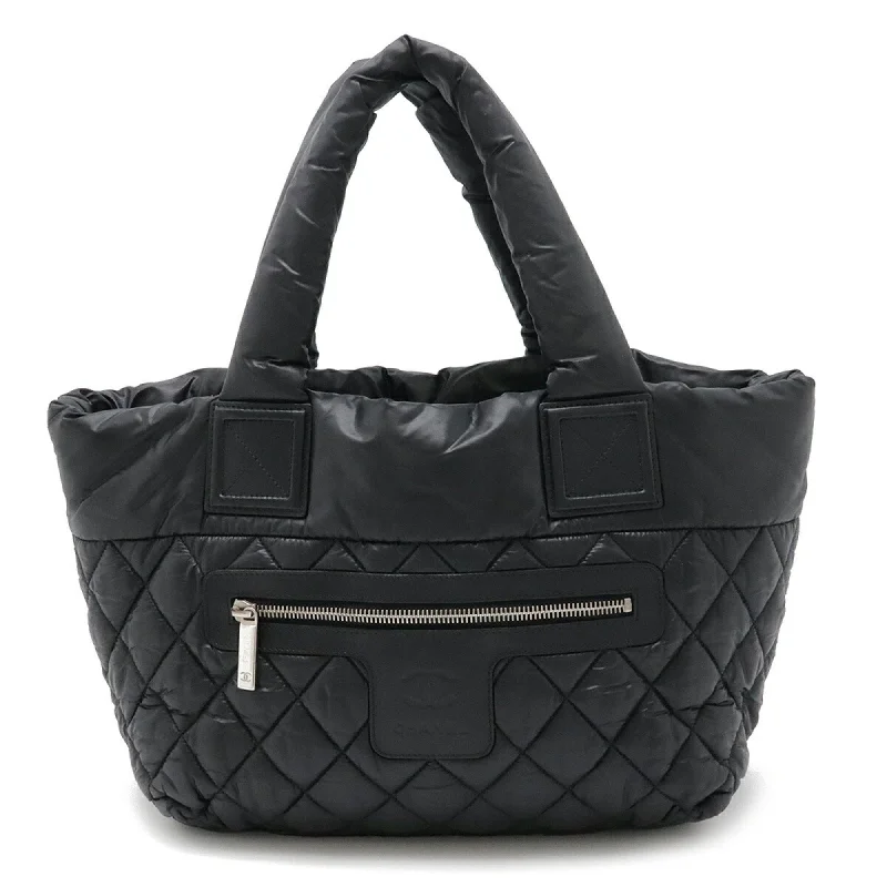 Vegan leather handle bags for eco-friendly chic -Affordable handle bags for daily wear -Chanel  Nylon Leather Handbag Tote Bag (Pre-Owned)