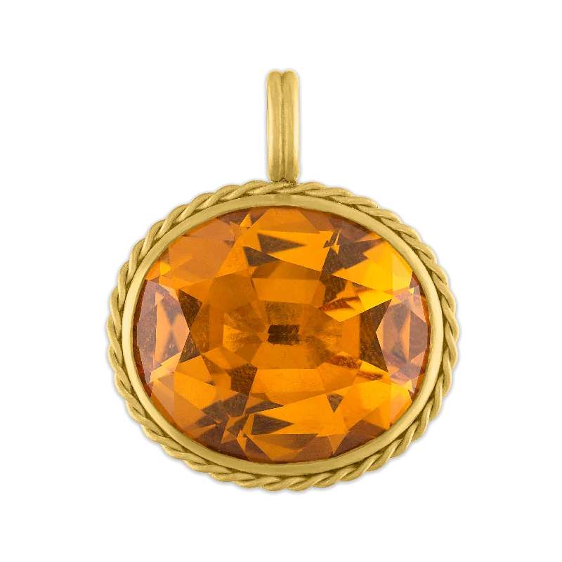 Necklaces and pendants with custom engravings for a personal, meaningful gift-Faceted Citrine Chorda Pendant