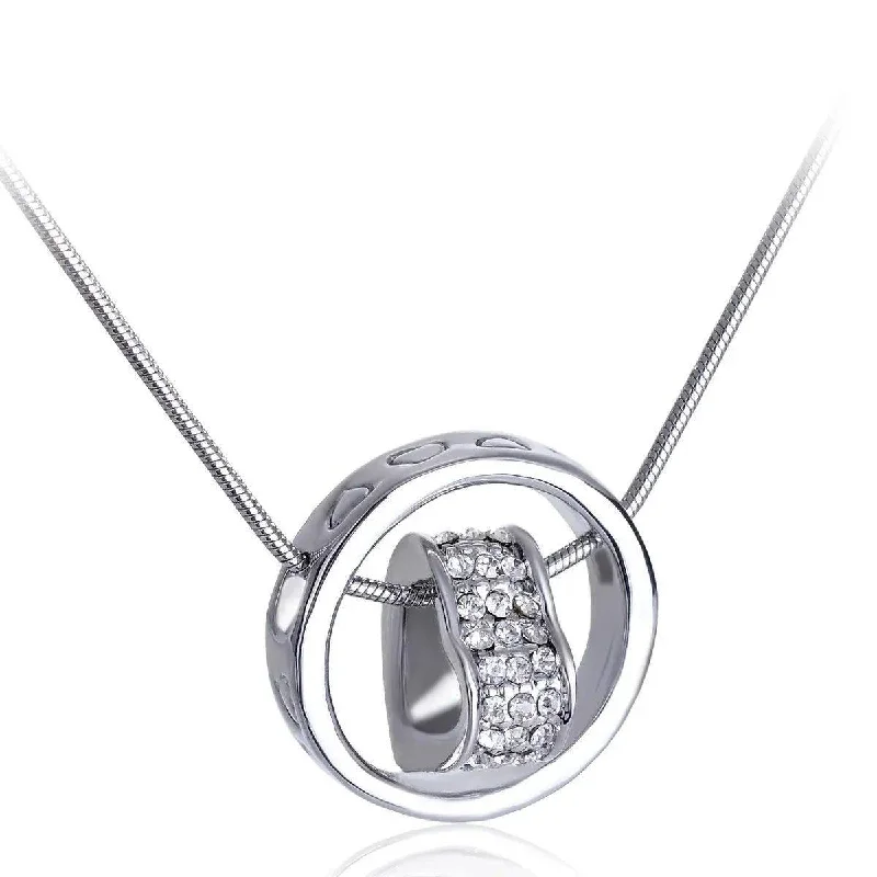 Unique necklaces and pendants with engraved messages for a sentimental gift-Heart Pendant Necklace Heart Enclosed