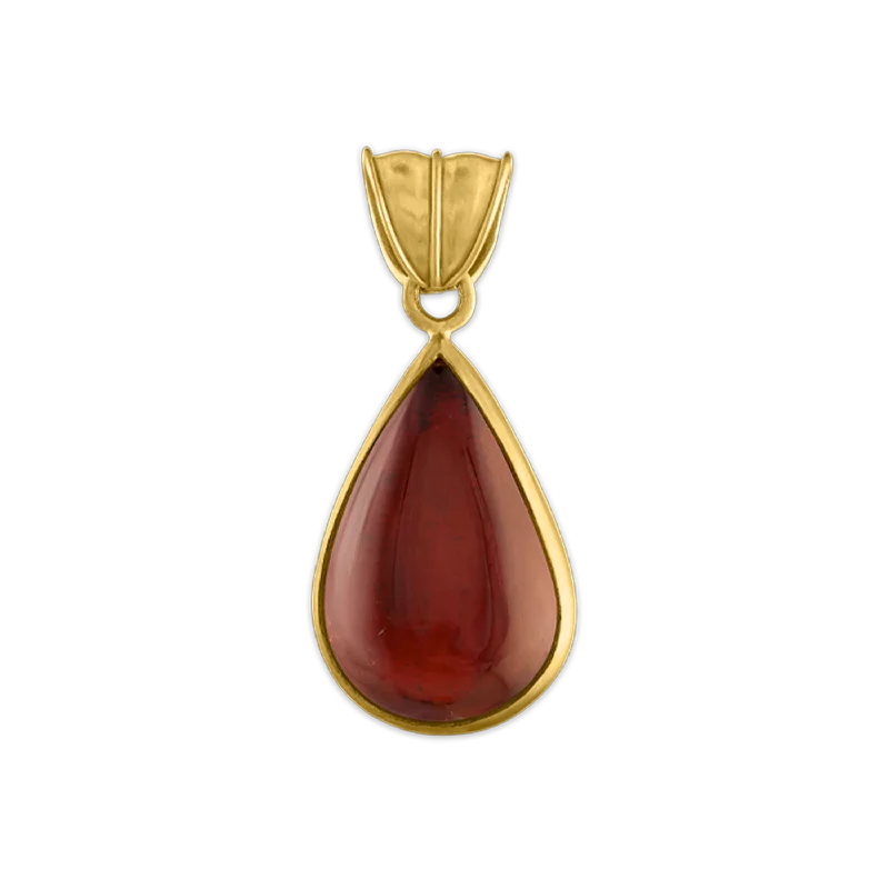 Best necklaces and pendants with intricate beadwork for a bohemian-inspired look-Rose Tourmaline Tear Pendant