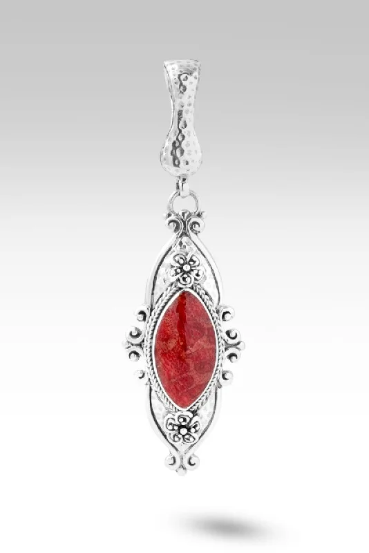 Best necklaces and pendants with floral designs for a feminine and elegant feel-Journey of Faith Pendant™ in Red Sponge Coral