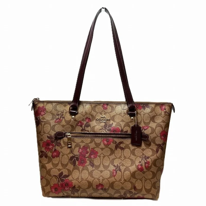 Handle bags with neutral tones for versatility -Handle bags for office wear with organized interiors -Coach Signature  Signature Line Shoulder Bag Tote Bag (Pre-Owned)