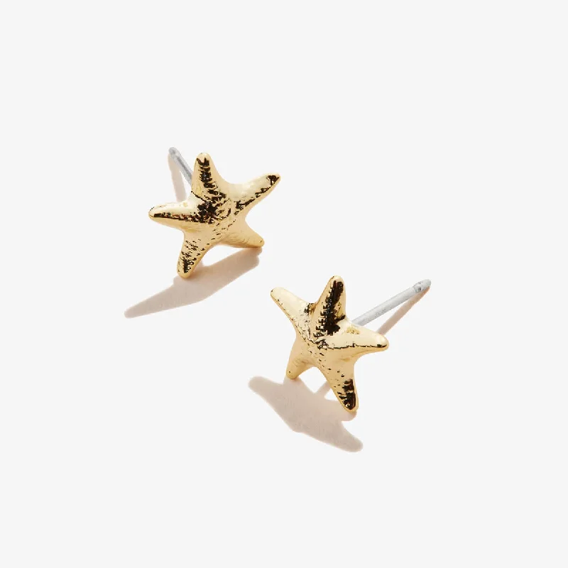 Stud Earrings with Abstract Designs -Starfish Stud Earrings