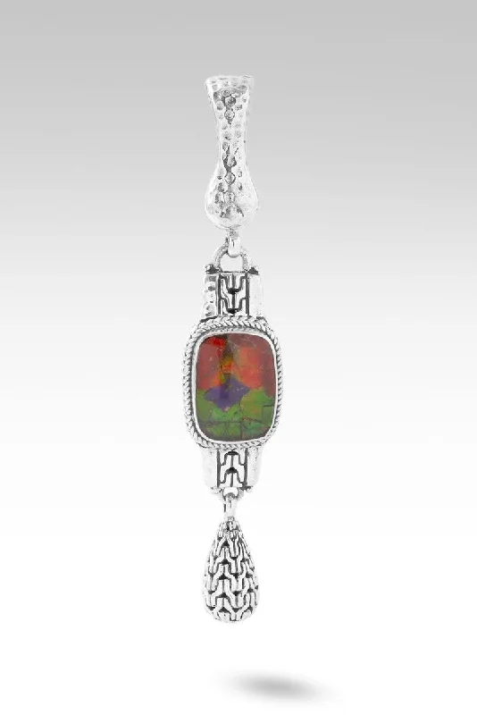 Necklaces and pendants with personalized charms for a custom piece of jewelry-Fear Not Pendant™ in Ammolite Triplet