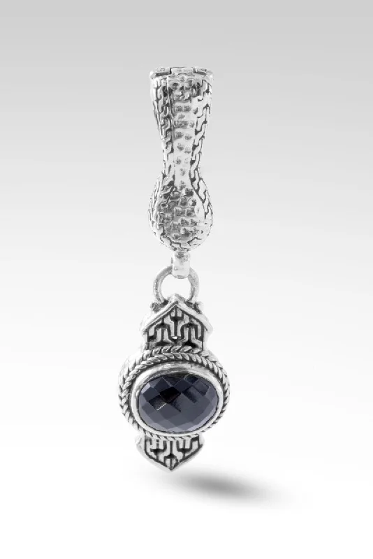 Fashionable necklaces and pendants with birthstones for a personalized gift idea-Palisade Pendant™ in Black Spinel