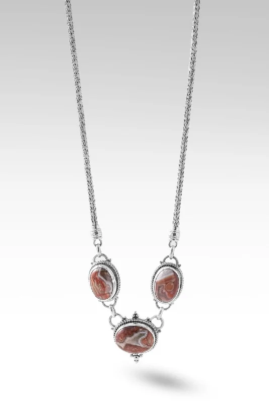 Stylish necklaces and pendants with diamonds for a glamorous and elegant look-Hopeful Vision Necklace™ in Laguna Lace Agate