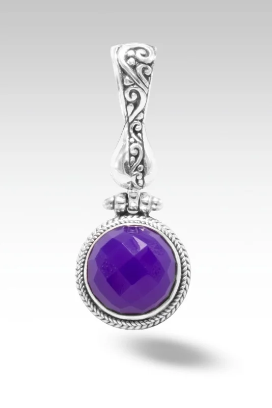 Beautiful necklaces and pendants with diamond halo settings for extra brilliance-Majestic Serenity Pendant™ in Boysenberry Quartz