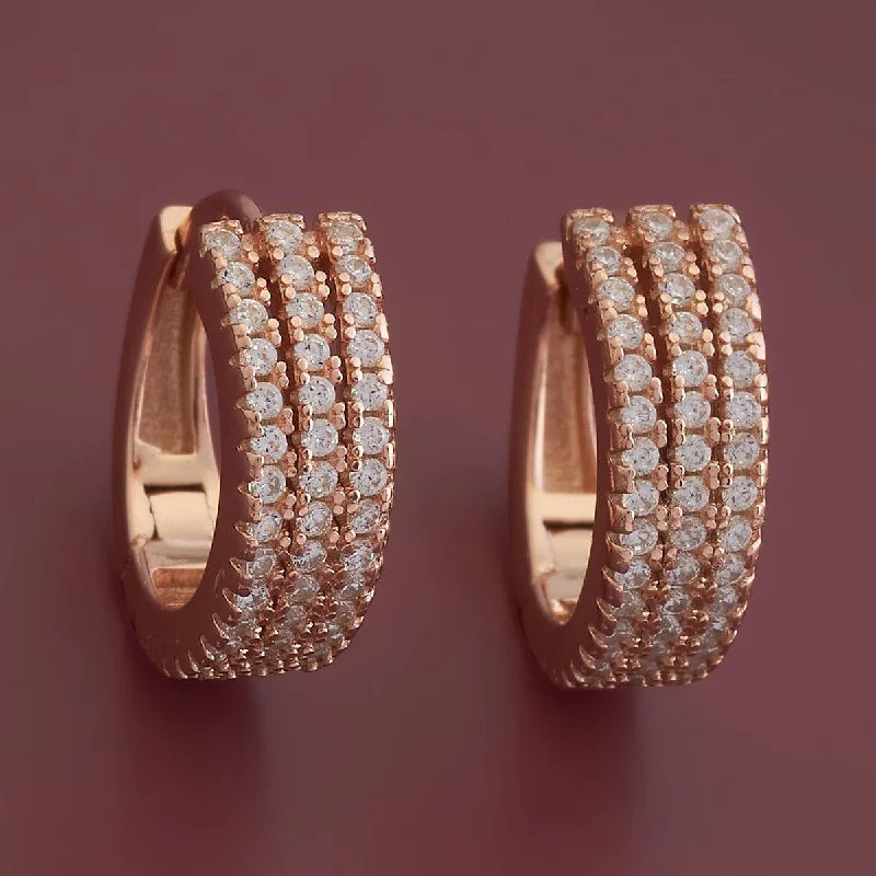 Hoop earrings with textured gold for a refined and sophisticated aesthetic-92.5 Silver Earring 176477