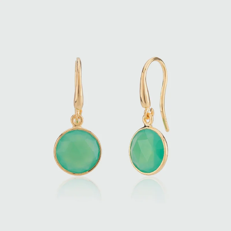 Hoop earrings with a chunky design for a bold and trendy statement-Antibes Chrysoprase & Gold Vermeil Earrings