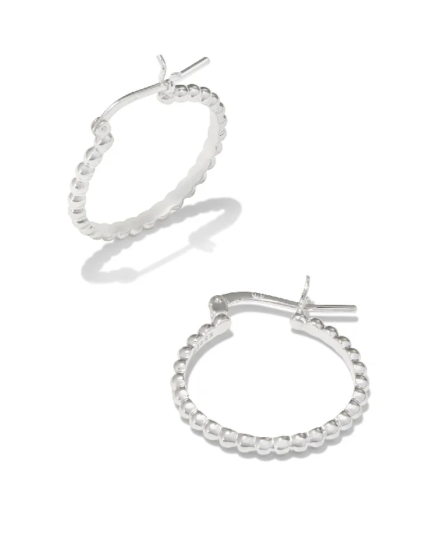 Best hoop earrings with infinity designs for a timeless and meaningful symbol-Beaded Hoop Earring in Sterling Silver