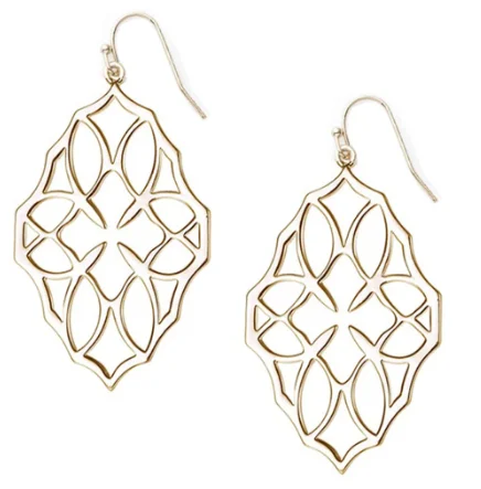 Hoop earrings with artistic filigree designs for an intricate, delicate finish-Believer Large Drop Earring in Gold