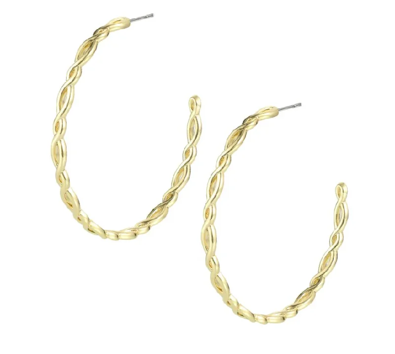 Best hoop earrings with detachable studs for a versatile and adjustable accessory-Bloom Large Hoop Earring in Gold