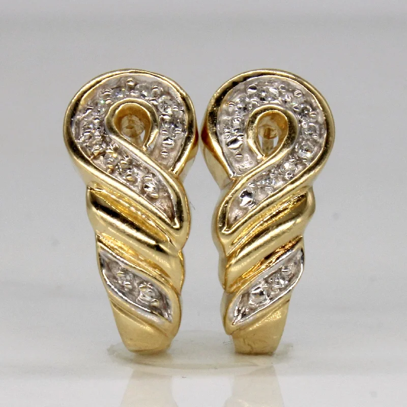 Best hoop earrings with twisted rope designs for a nautical-inspired style-Diamond Twist Earrings | 0.07ctw |