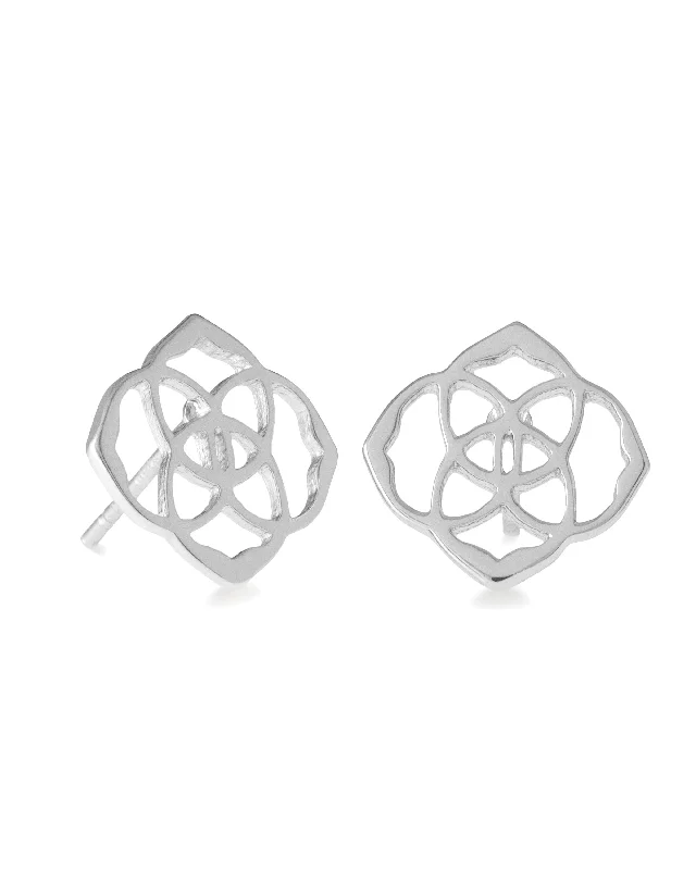 Hoop earrings with twisted metal designs for a dynamic and modern style-Dira Stud Earring in Silver