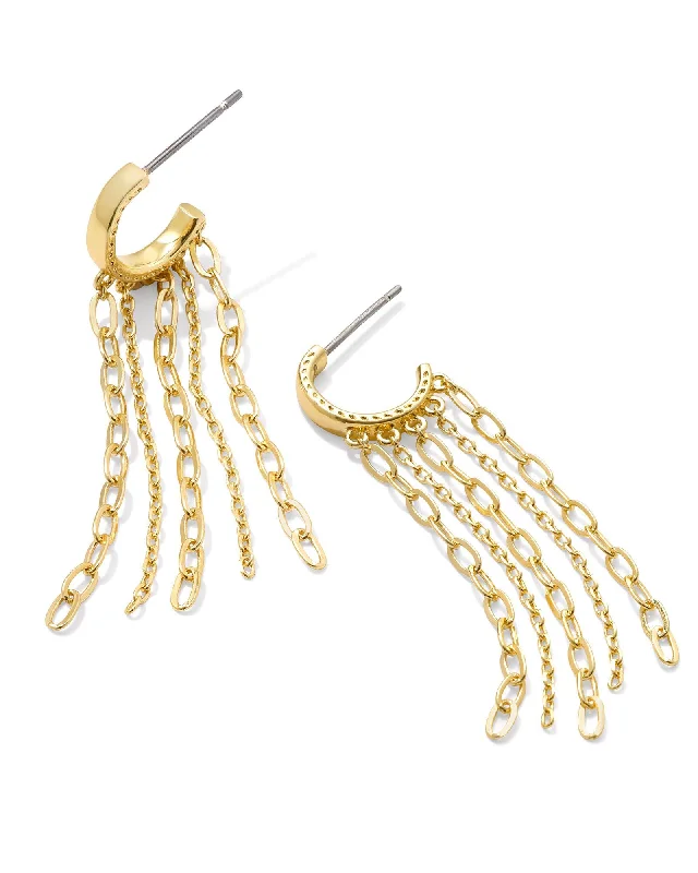 Classic hoop earrings with a thin profile for a sleek and subtle style-Eve Huggie Earring in Gold Metal