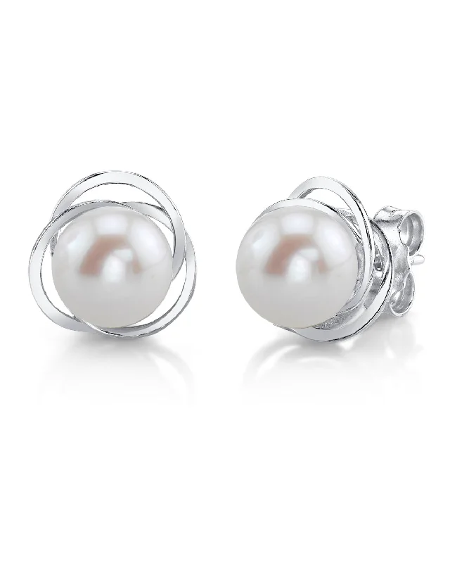 Best hoop earrings with Swarovski crystals for added sparkle and luxury-Freshwater Pearl Khilana Earrings