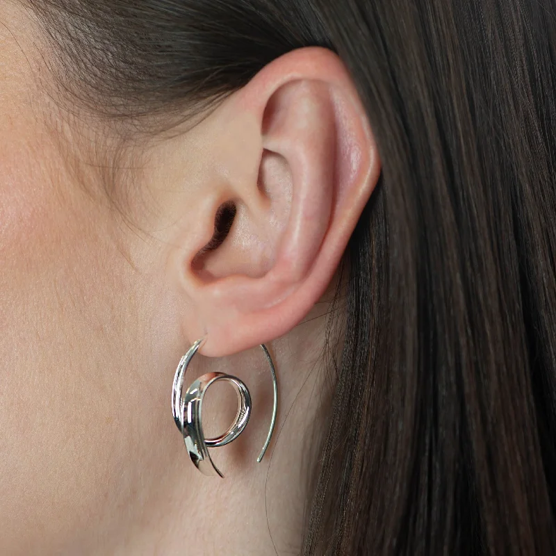 Hoop earrings with removable pendants for a versatile and customizable accessory-Loop Around Small Earrings