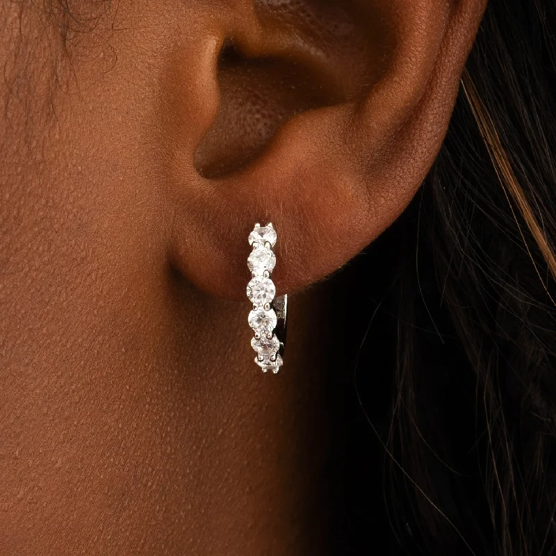 Best hoop earrings with cubic zirconia for a budget-friendly, dazzling look-Iced Hoop Earrings