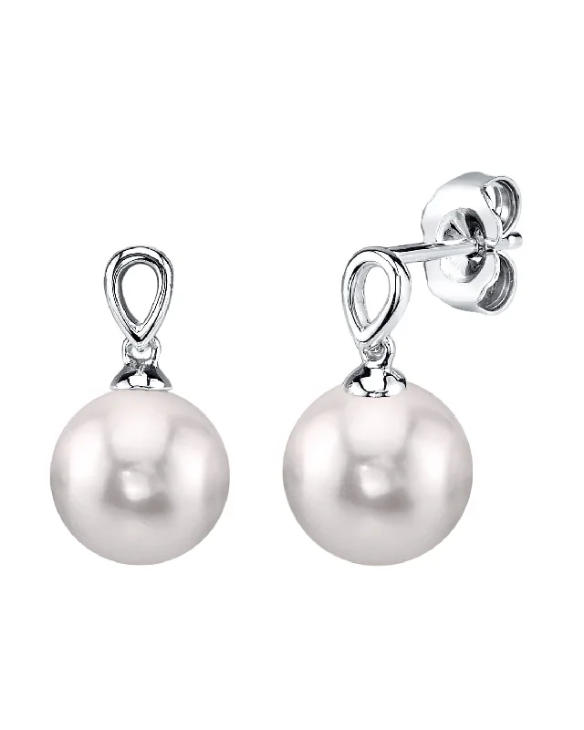 Hoop earrings with tortoiseshell designs for a chic and classic style-Japanese Akoya Pearl Sherry Earrings