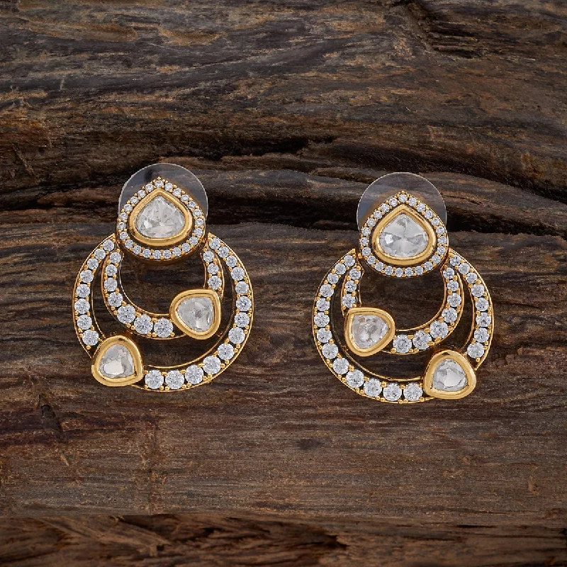 Best hoop earrings with enamel details for a colorful and modern look-Kundan Earring 176310