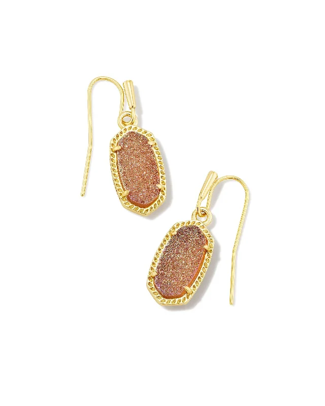 Best hoop earrings with minimalist designs for a clean and modern aesthetic-Lee Drop Earring in Gold Spice Drusy