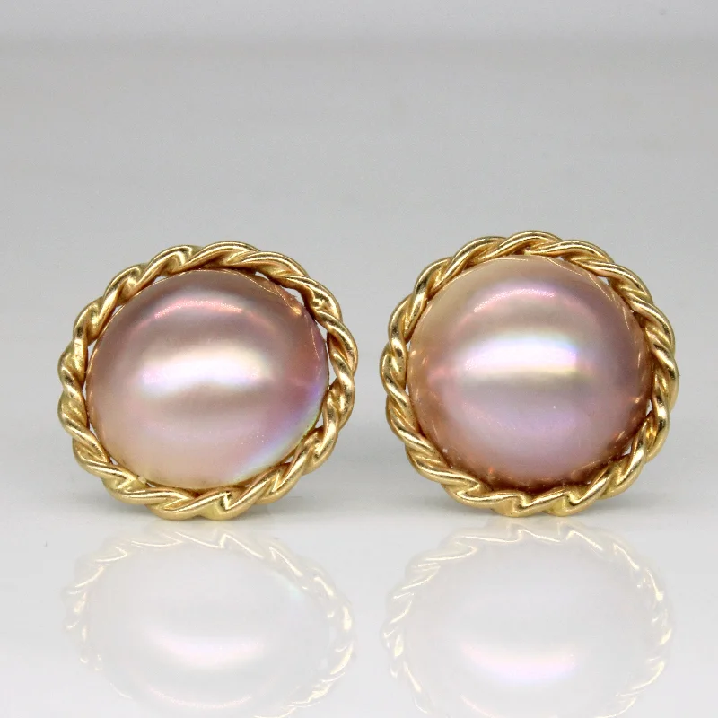 Best hoop earrings with enamel details for a colorful and modern look-Mabé Pearl Earrings | 14.50mm |