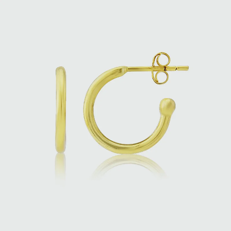 Best hoop earrings with geometric cuts for a sharp, modern appeal-Manhattan Gold Vermeil Hoop Earrings