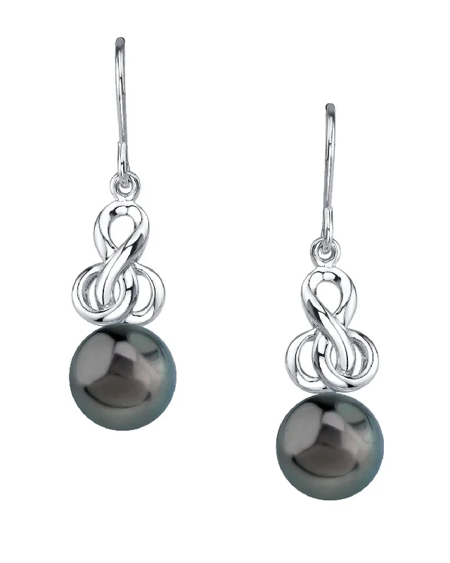 Best hoop earrings with intricate beaded details for a textured, stylish appearance-Black Tahitian Pearl Arrakis Dangle Earrings