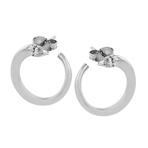 Hoop earrings with infinity loop designs for a continuous and eternal shape-ZE854 Earring in 14k Gold